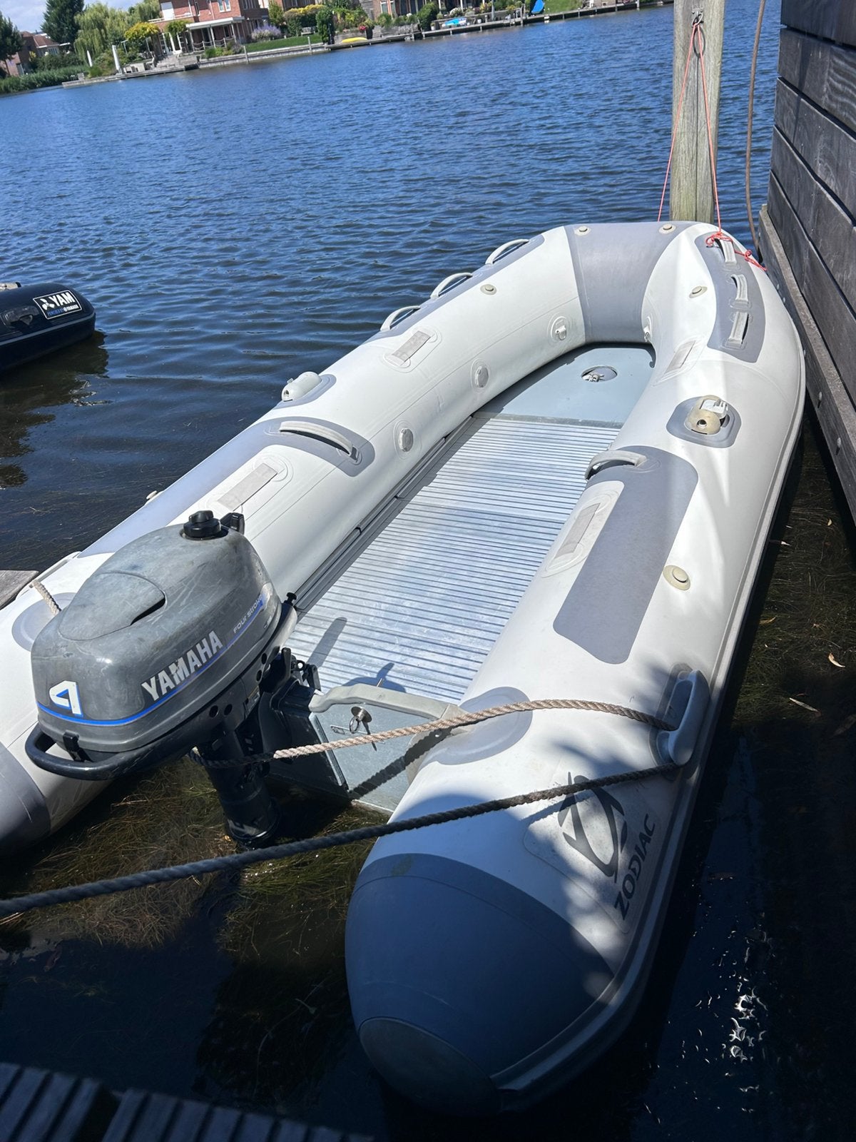 Zodiac 310 & yamaha 4/5pk 4-takt + trailer, Ophalen, Aluminium, Yamaha, Zo goed als nieuw