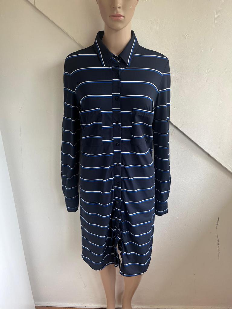 Studio Anneloes travelstof lange blouse jurk maat L blauw, Kleding | Dames, Blauw, Maat 42/44 (L), Ophalen of Verzenden, Zo goed als nieuw