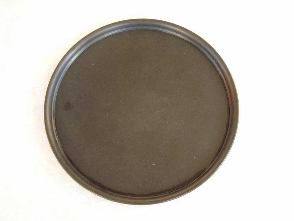 Gaaf antiek rond bakeliet bakelite zwart dienblad nr 6, Verzamelen, Overige Verzamelen, Ophalen of Verzenden, Gebruikt