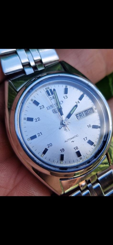 SEIKO 5 AUTOMATIC 7009-8740, Gebruikt, Staal, Polshorloge, Ophalen of Verzenden