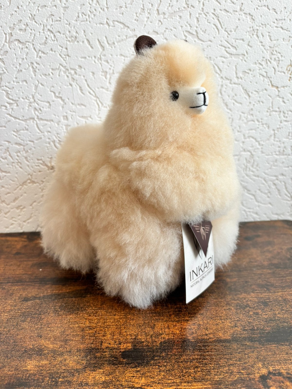 Alpaca knuffel van echte alpaca wol, Ophalen of Verzenden, Zo goed als nieuw, Beeldje of Figuurtje