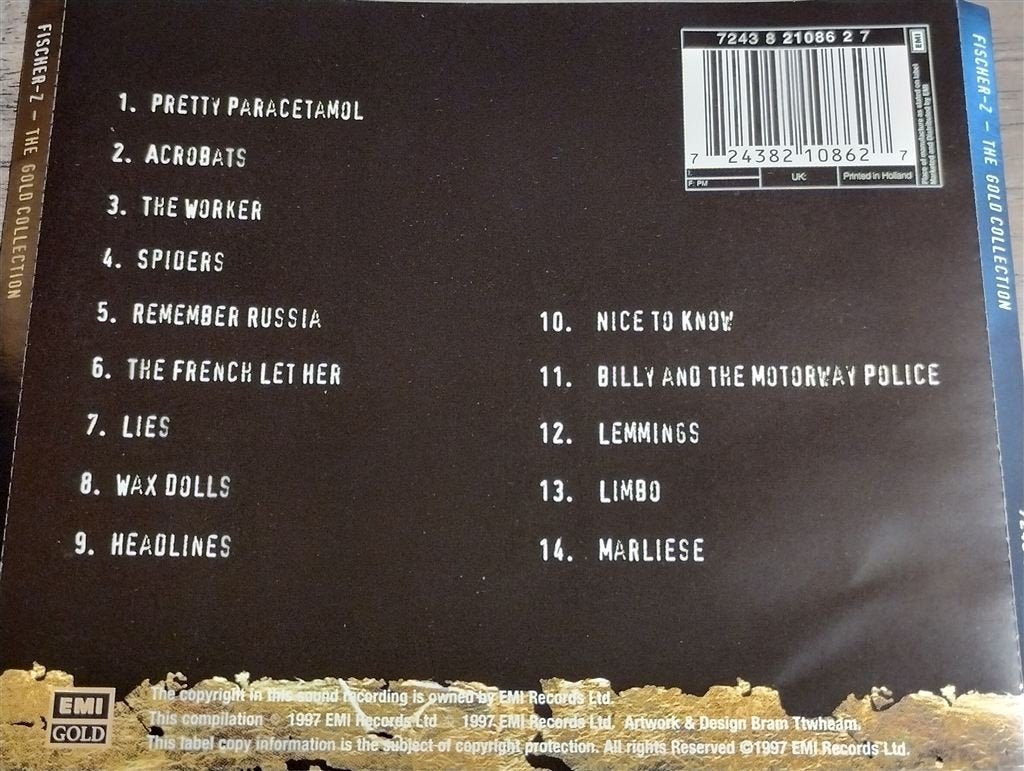 Fischer-Z ‎– The Gold Collection, Ophalen of Verzenden, Zo goed als nieuw, Poprock