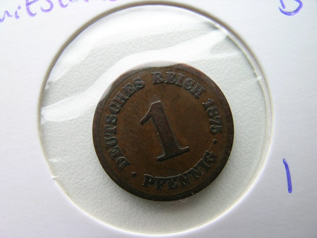 Pfennig 1875 B Duitsland, Ophalen of Verzenden, Duitsland, Losse munt