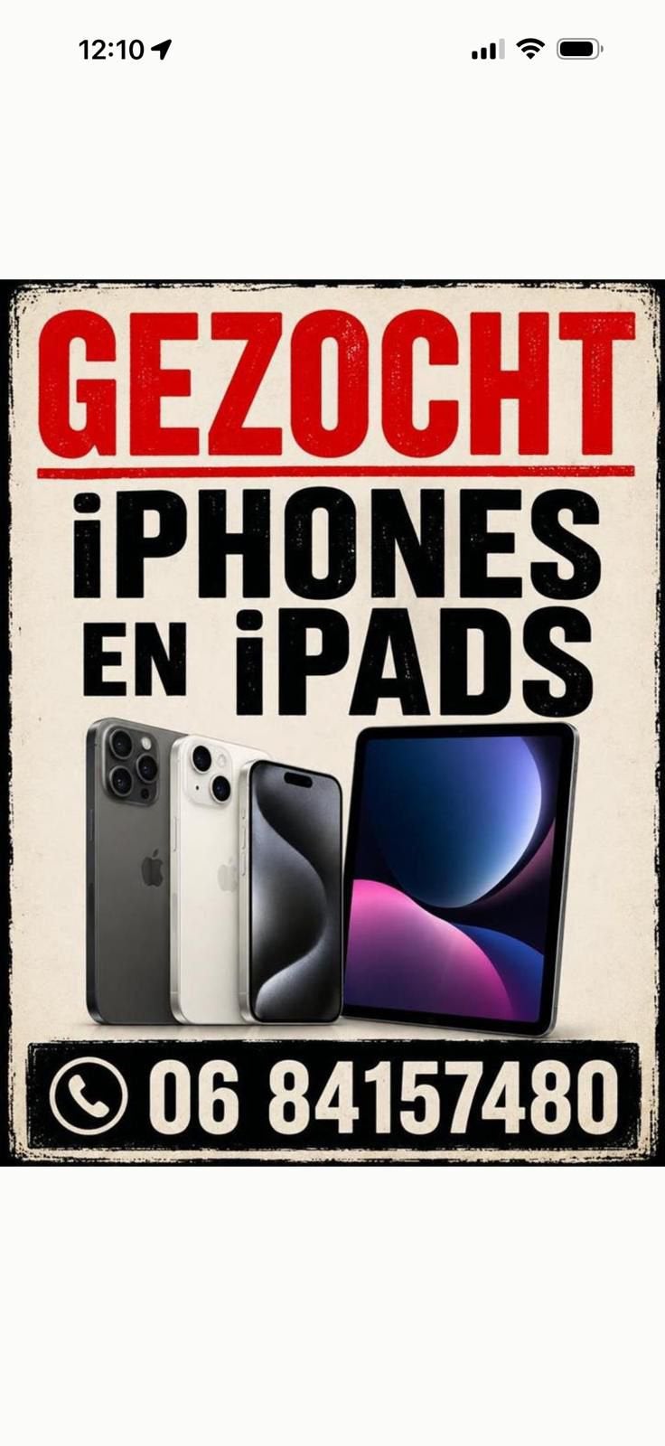 Gezocht iPhones vanaf iPhone 15 t/m 17 pro Max  nieuw-kapot, Telecommunicatie, Ophalen