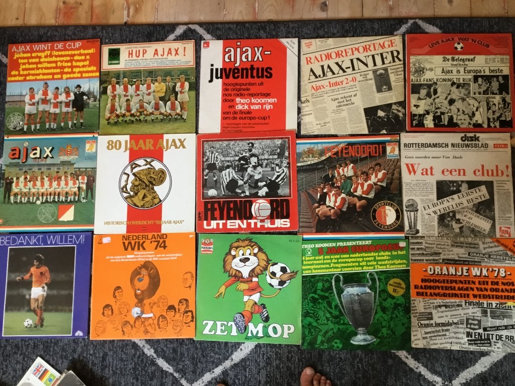 Voetbal elpees op Vinyl. Ajax, Feyenoord, WK74, Ophalen of Verzenden, Gebruikt, 12 inch
