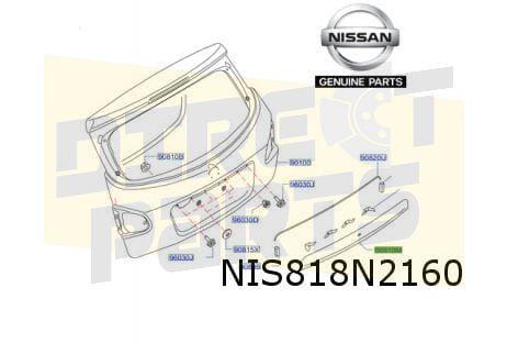 Nissan Qashqai achterklepgreep (bij KeyCard entry / camera)