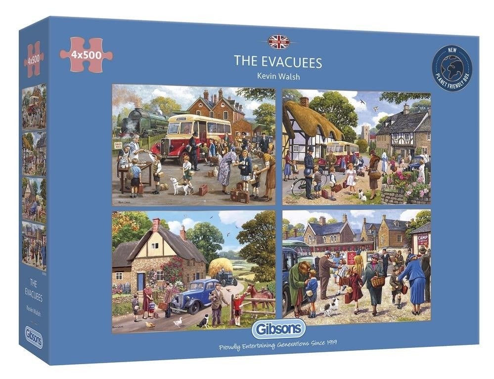 Gibsons - The Evcuees - 4x500 stukjes, Hobby en Vrije tijd, Denksport en Puzzels, Ophalen of Verzenden, 500 t/m 1500 stukjes, Nieuw