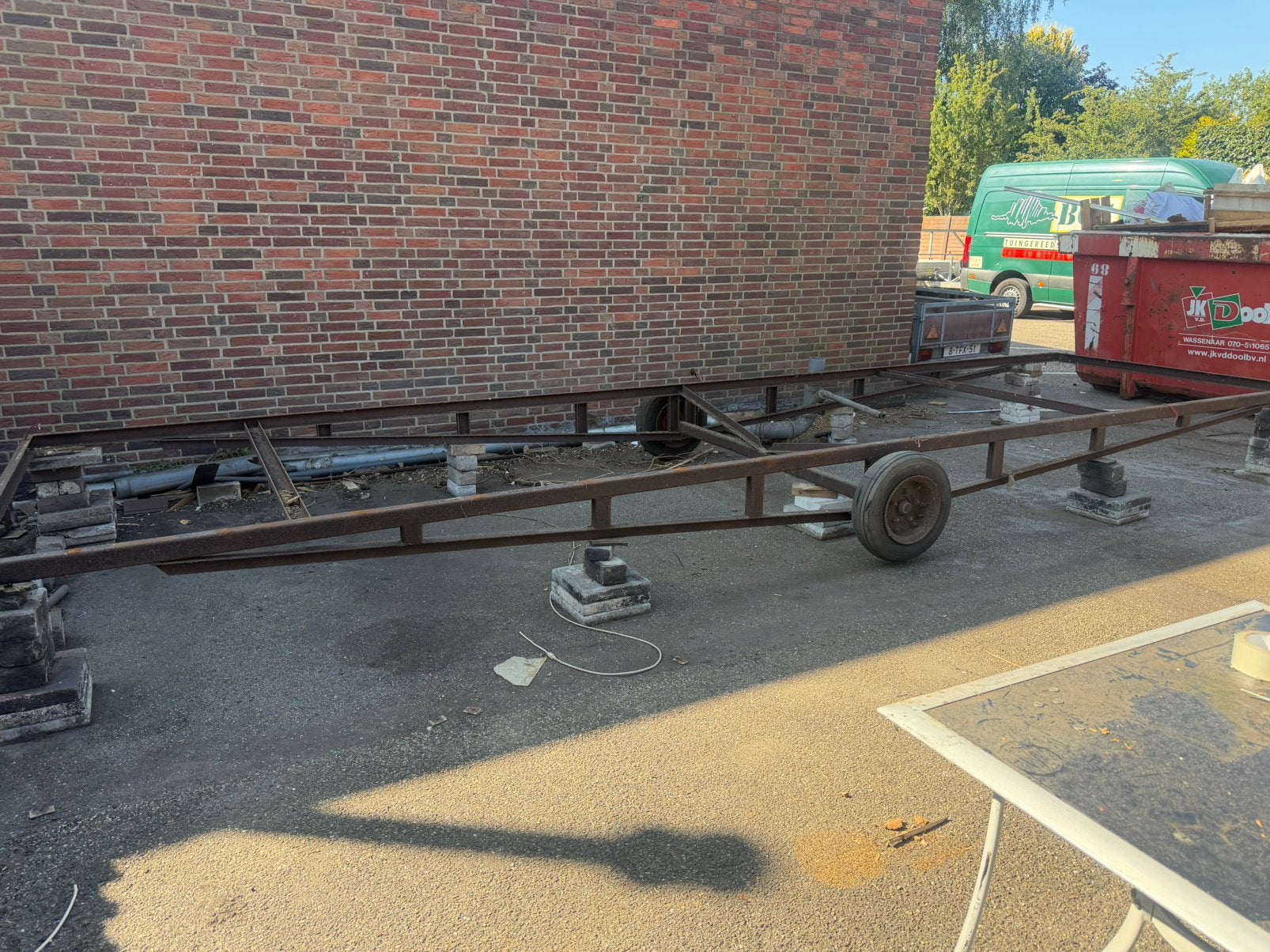 Chassis woonwagen, Ophalen
