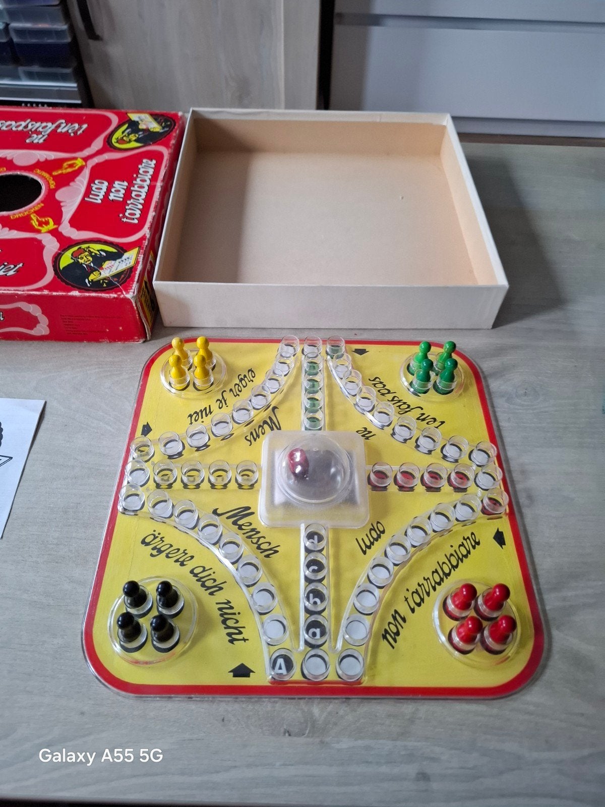 Vintage Mens Erger Je Niet bordspel - Jumbo 374, Westelijke Randweg 36, 1118 CR Schiphol, Nederland, Ophalen of Verzenden, Drie of vier spelers