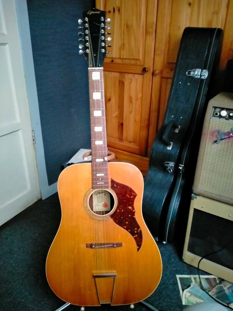 Egmond 12 snarige gitaar, Muziek en Instrumenten, Snaarinstrumenten | Gitaren | Akoestisch, Ophalen of Verzenden, Gebruikt, Western- of Steelstringgitaar