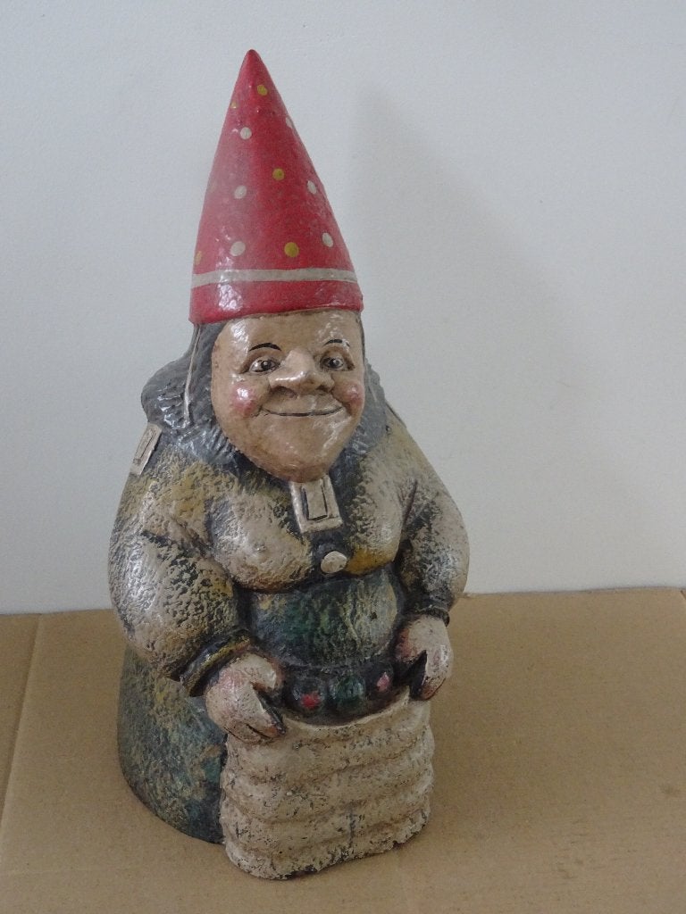 Vintage houten beeld Lisa de kabouter David de kabouter, Verzamelen, Beelden en Beeldjes, Ophalen of Verzenden, Zo goed als nieuw