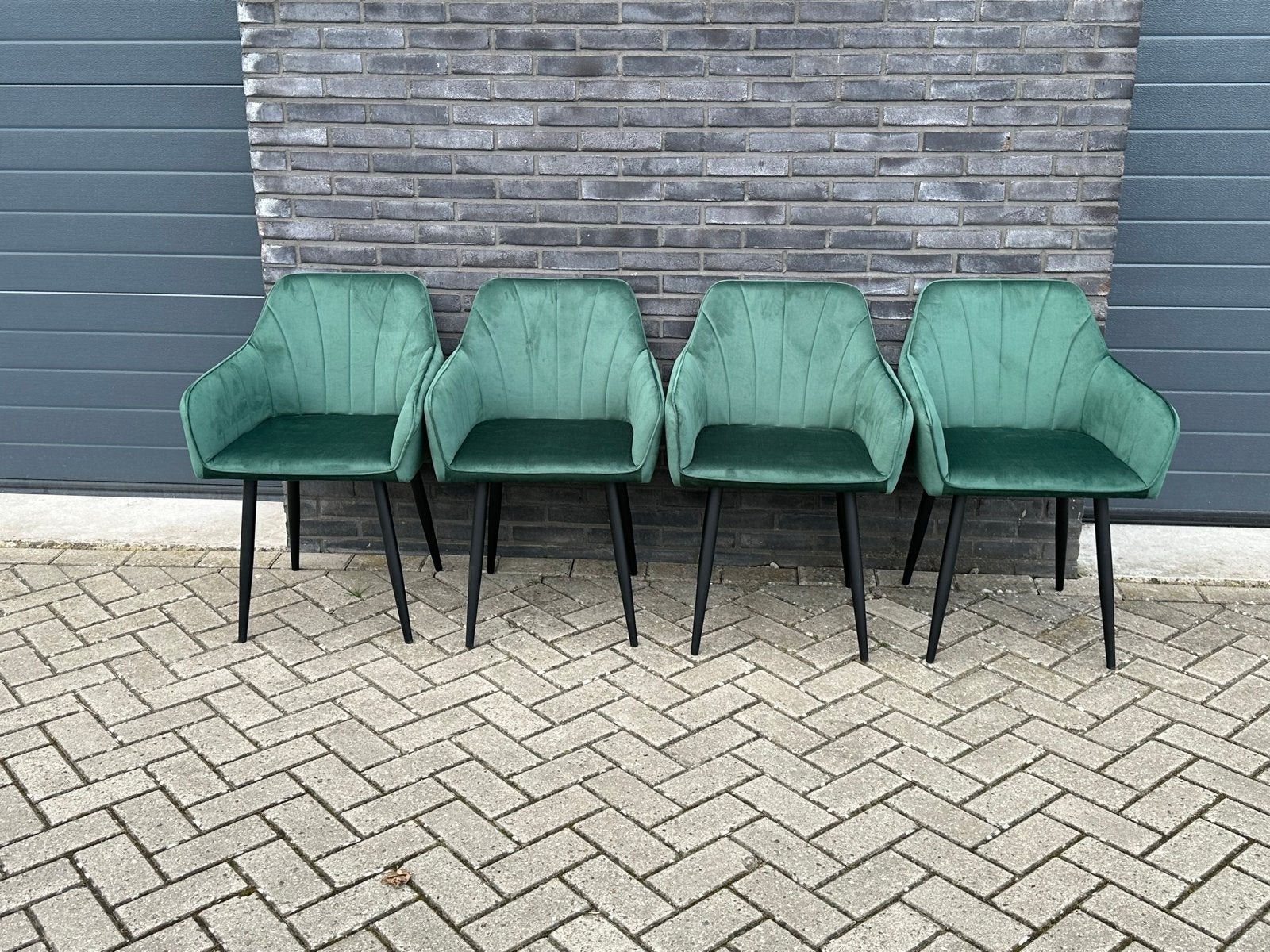 Nieuwe eetkamerstoelen - 4 of 6 stuks, afhalen Amsterdam, Overige kleuren, Nieuw, Ophalen of Verzenden, Stof