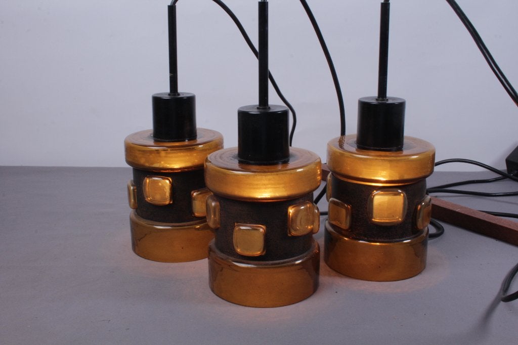 I18 Vintage Hanglamp Scandinavische Stijl, Ophalen, Gebruikt, E27 (groot), Glas