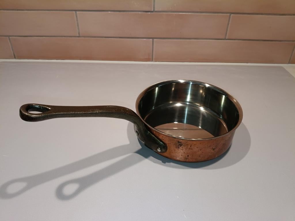 Matfer Bourgeat 16cm Koperen Steelpan - sauspan, Ophalen of Verzenden, Koper