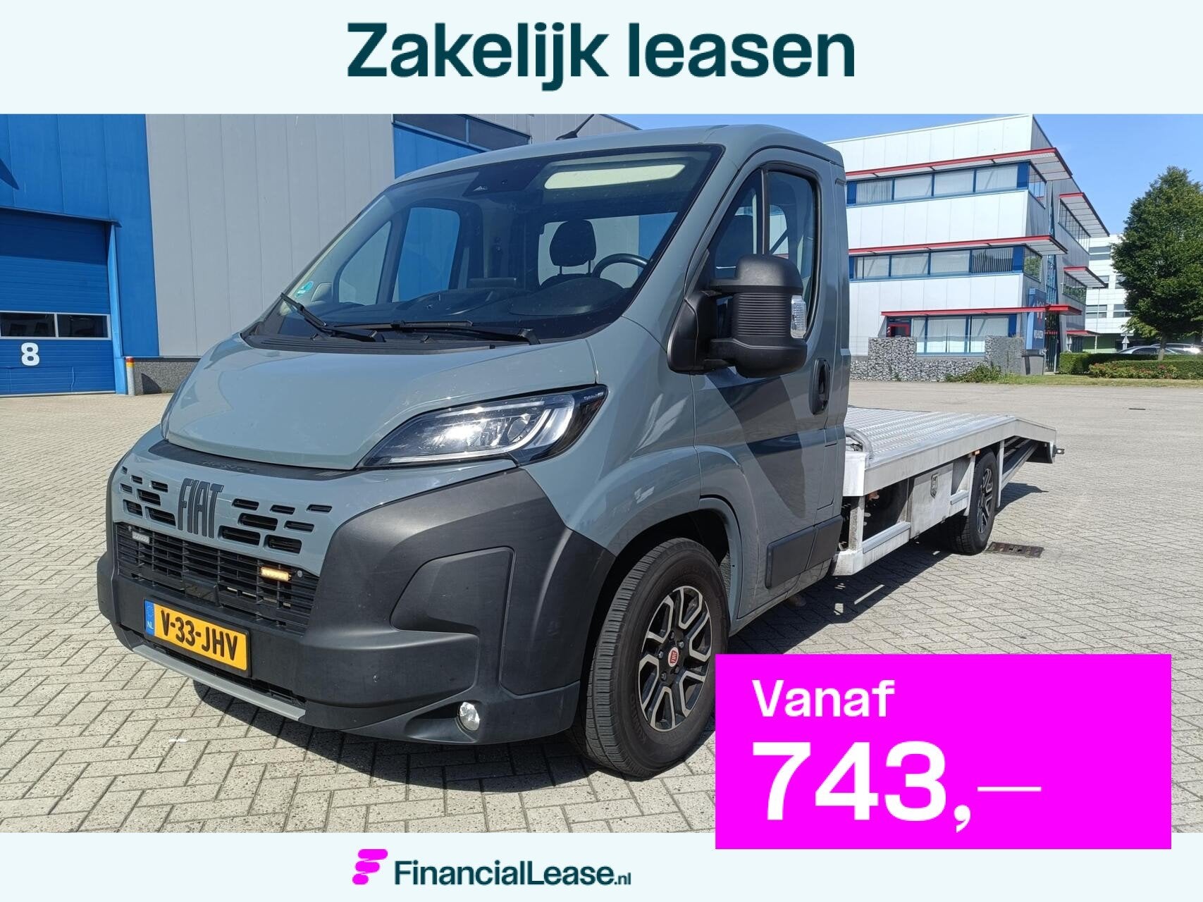 Fiat Ducato 2024 OPRIJWAGEN 2.2 180PK AUT. Tijhof LUCHTVER., Automaat, Stof, 4 cilinders, 179 pk