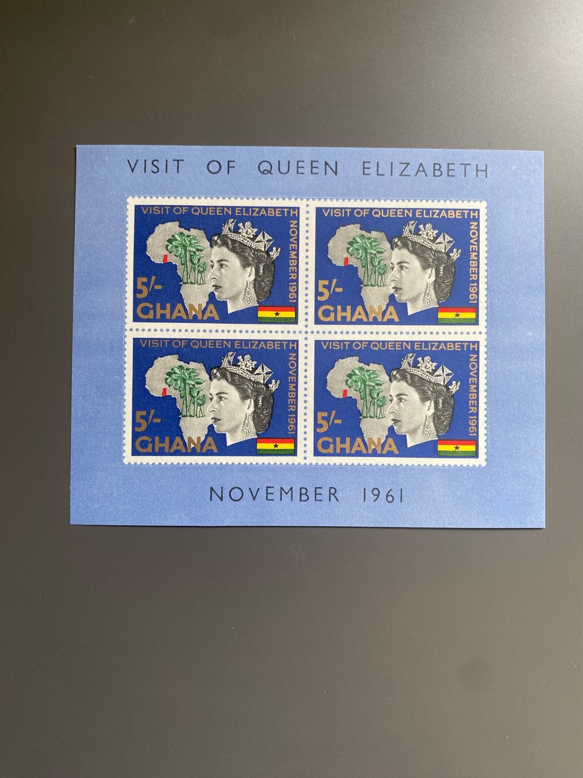 Postzegelblokje Ghana 1961 - Bezoek Koningin Elizabeth II, Ophalen of Verzenden, Overige landen, Postfris