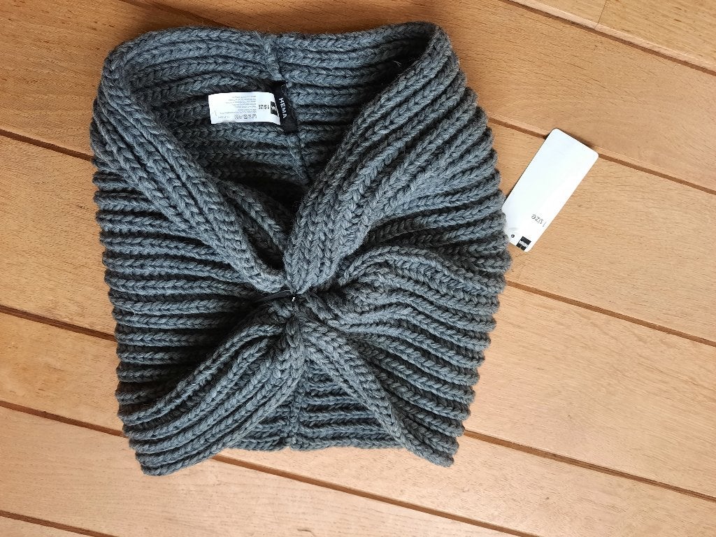 HEMA kolsjaal sjaal donker grijs - nieuw -, Maat 46/48 (XL) of groter, Nieuw, Ophalen of Verzenden, Sjaal