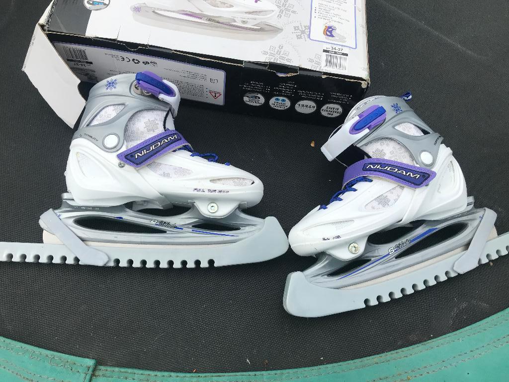 NIJDAM SCHAATSEN MAAT 34 TM 37, Ophalen of Verzenden, Zo goed als nieuw, IJshockeyschaatsen, Nijdam