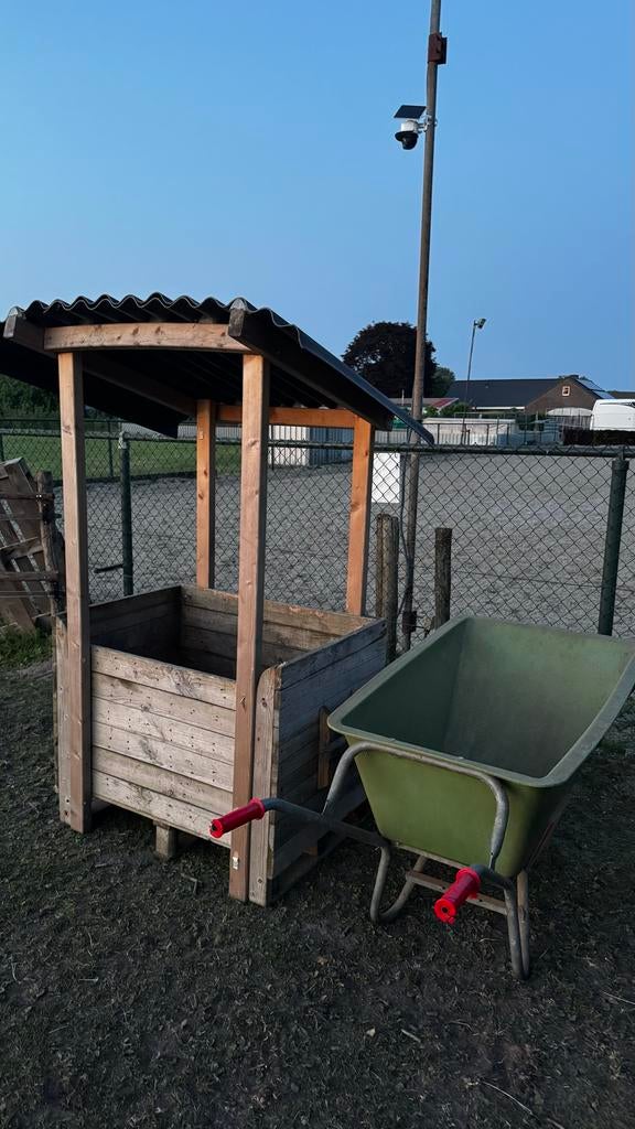Houten hooihuisje inclusief slowfeed rek, Ophalen, Zo goed als nieuw, Overige soorten