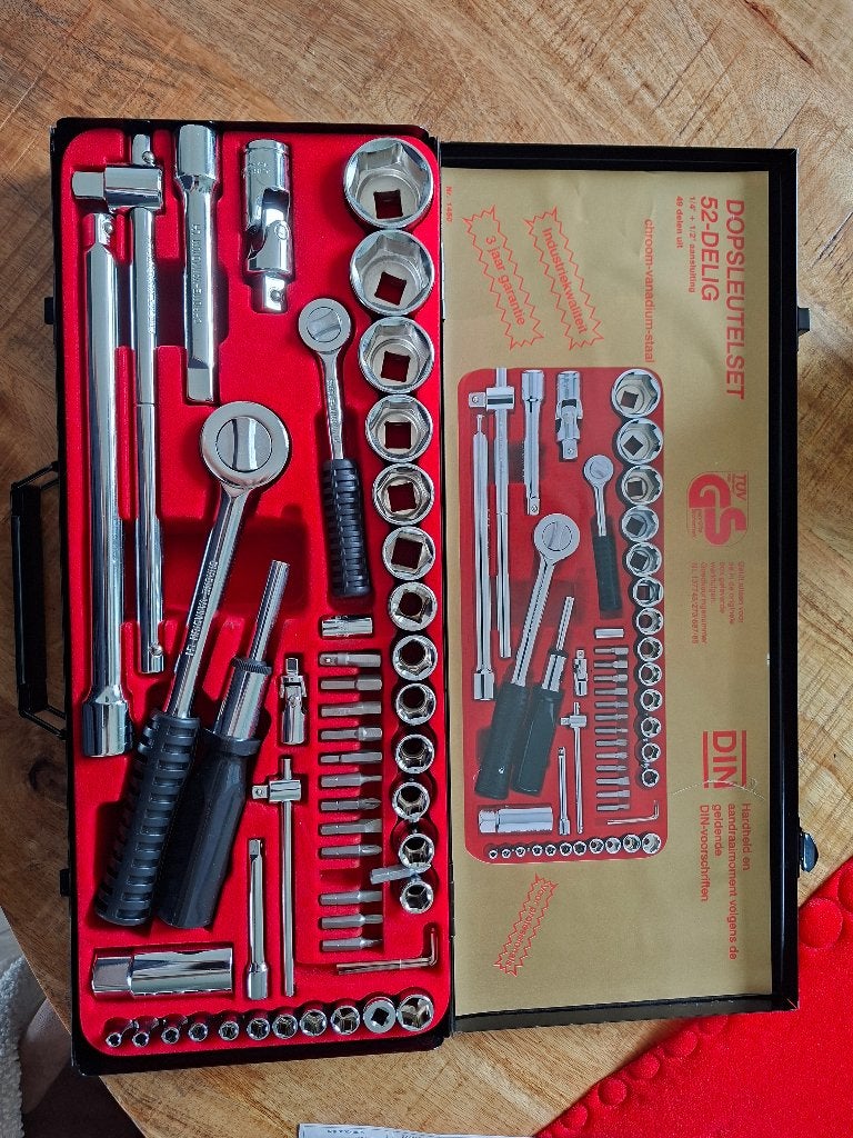 Dopsleutelset 52 delig, Doe-het-zelf en Verbouw, Gereedschap | Handgereedschap, Ophalen, Nieuw, Overige typen, Overige merken