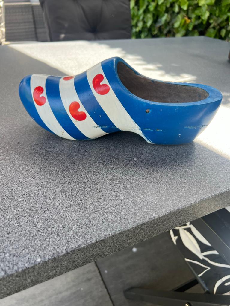 Friese Houten Klomp voor Plantje - Wanddecoratie, Ophalen of Verzenden, Gebruikt