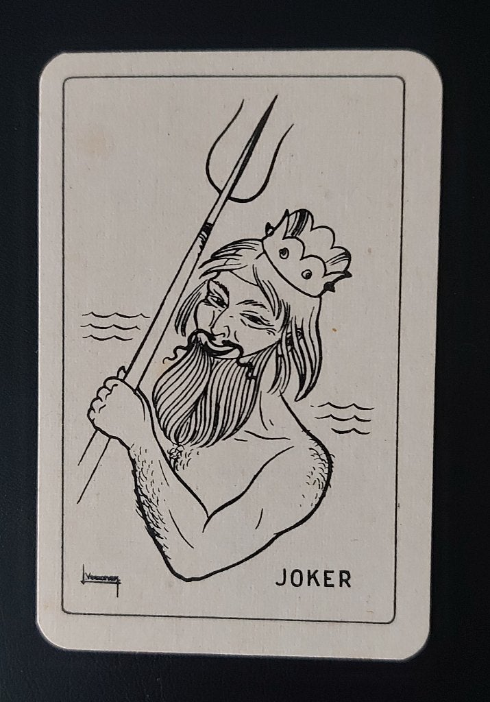 oude speelkaarten joker #1, Verzenden, Gebruikt, Speelkaart(en)