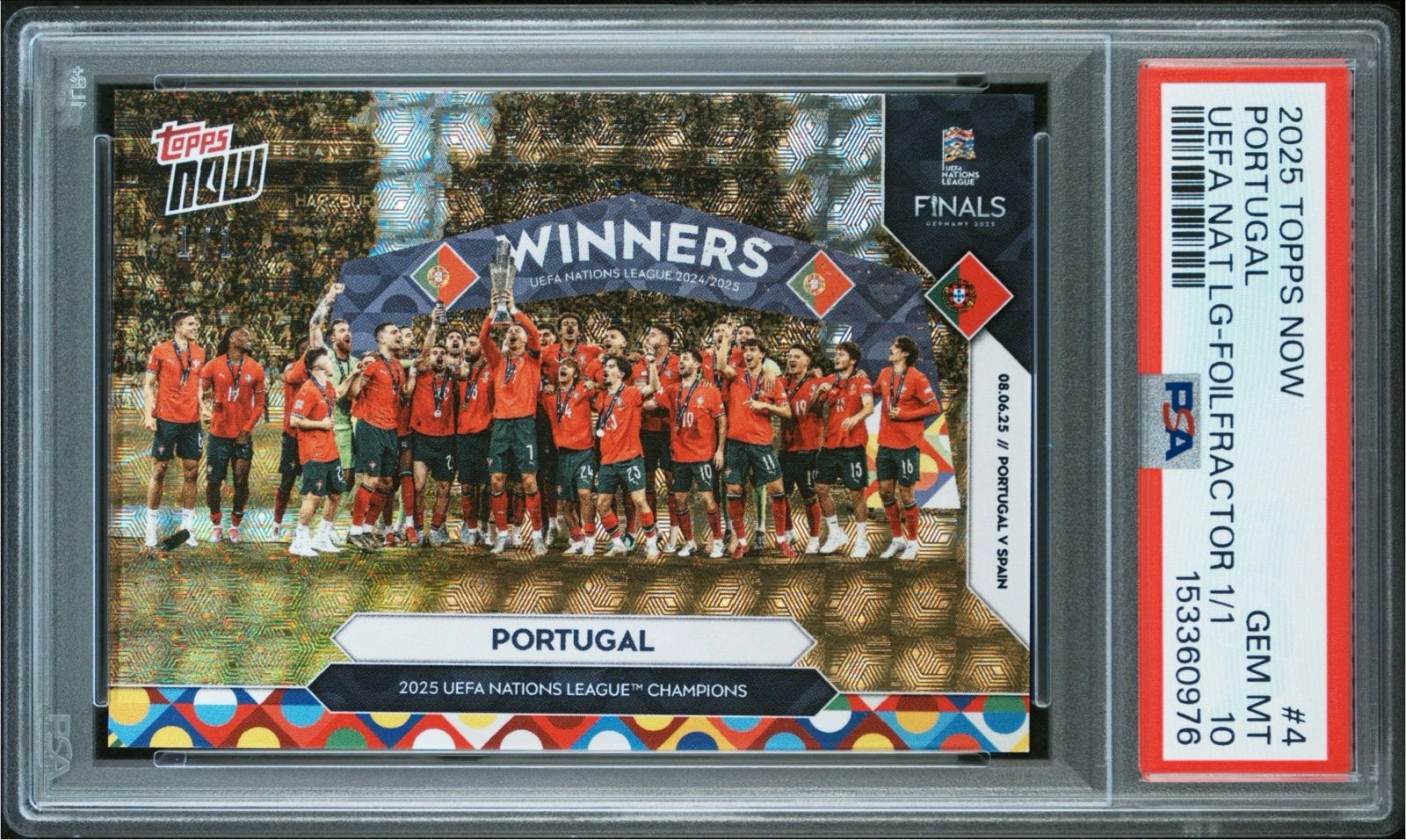 CRISTIANO RONALDO 2025 Topps 1/1 Mint 10, Ophalen of Verzenden, Nieuw, Buitenlandse clubs, Spelerskaart