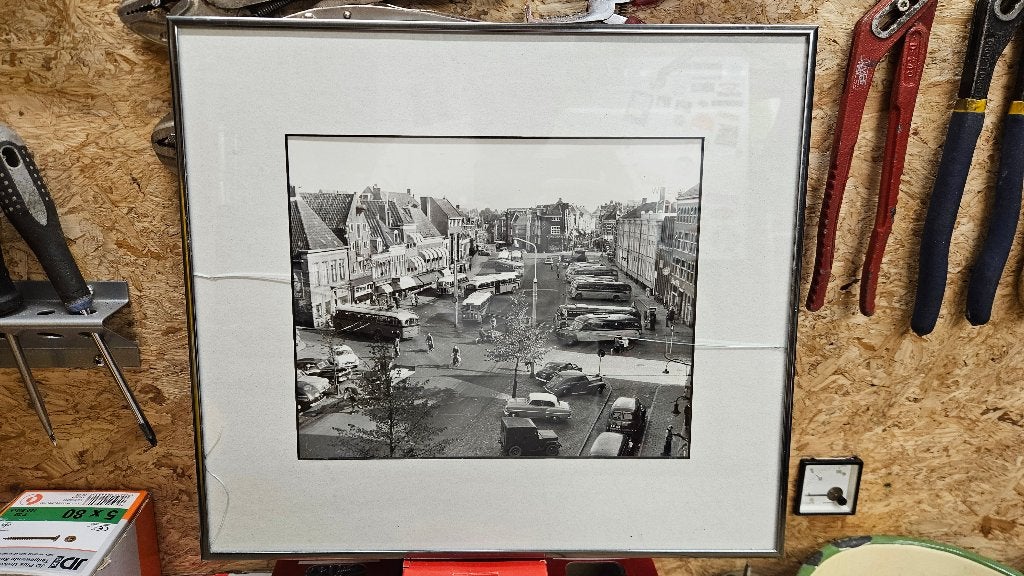 Serie ingelijste foto's binnenstad Groningen, Ophalen, Gebruikt, Minder dan 50 cm, Foto of Poster