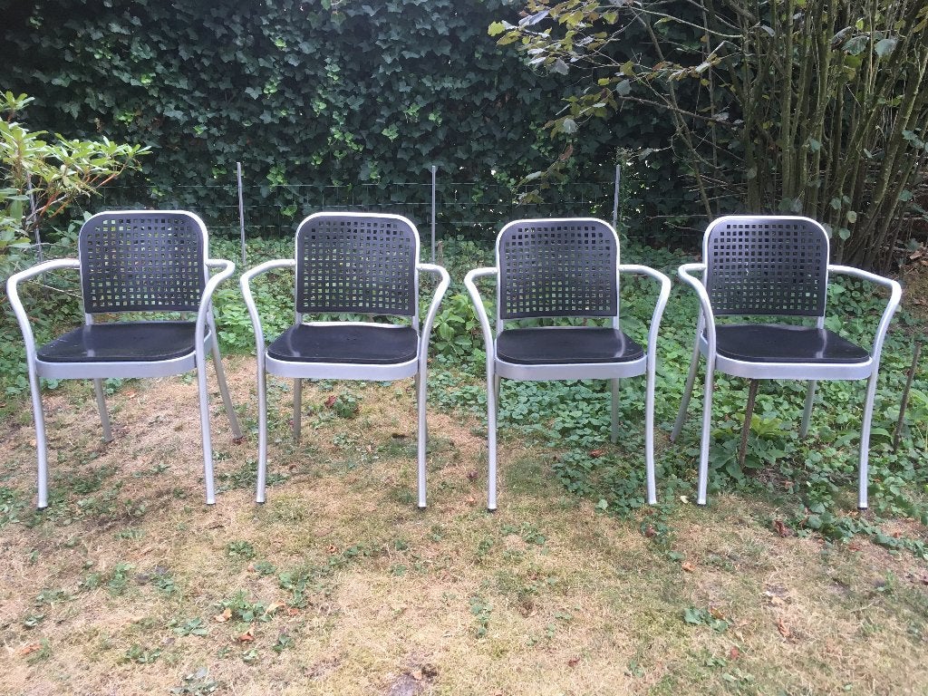 Silver Chairs De Padova met versterkte zit, Ophalen, Gebruikt, Zwart, Design