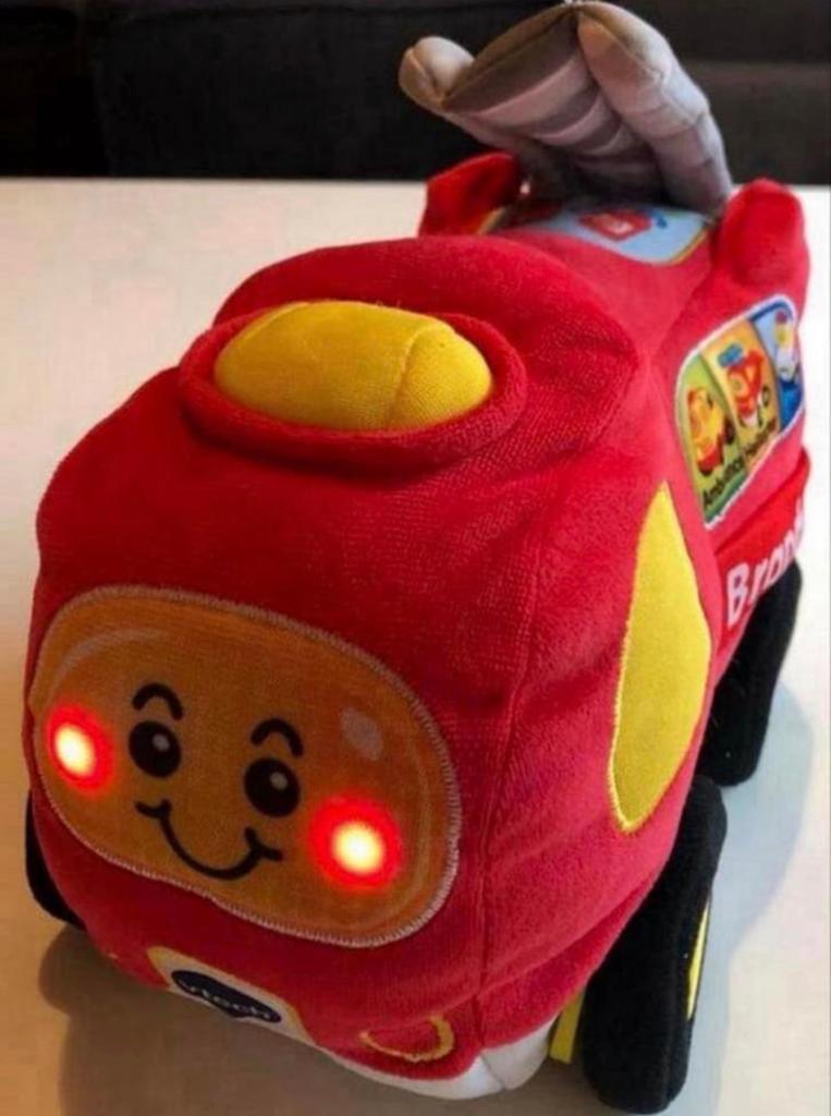 VTech Knuffel Brandweer Pluche met Licht en Geluid, Ophalen of Verzenden, Zo goed als nieuw, 2 tot 4 jaar