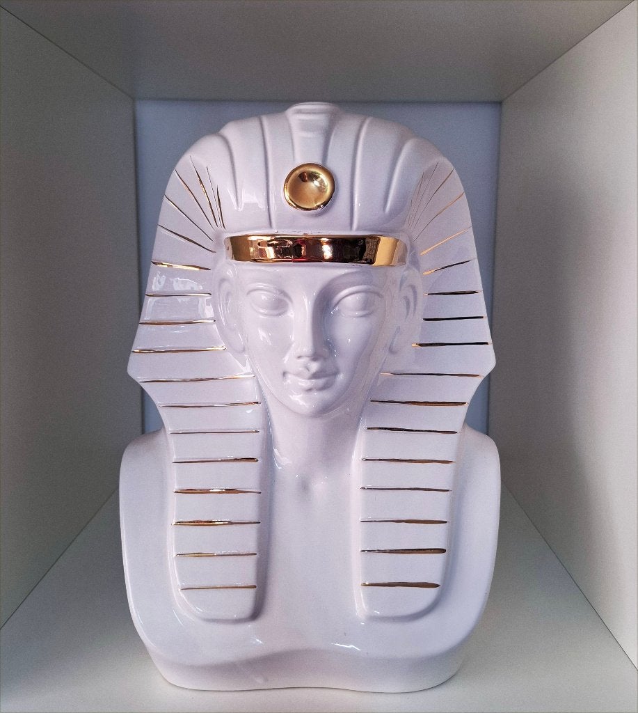 Nefertiti buste vintage retro wit keramiek/porselein metgoud, Ophalen, Buste, Gemerkt, Vrouw