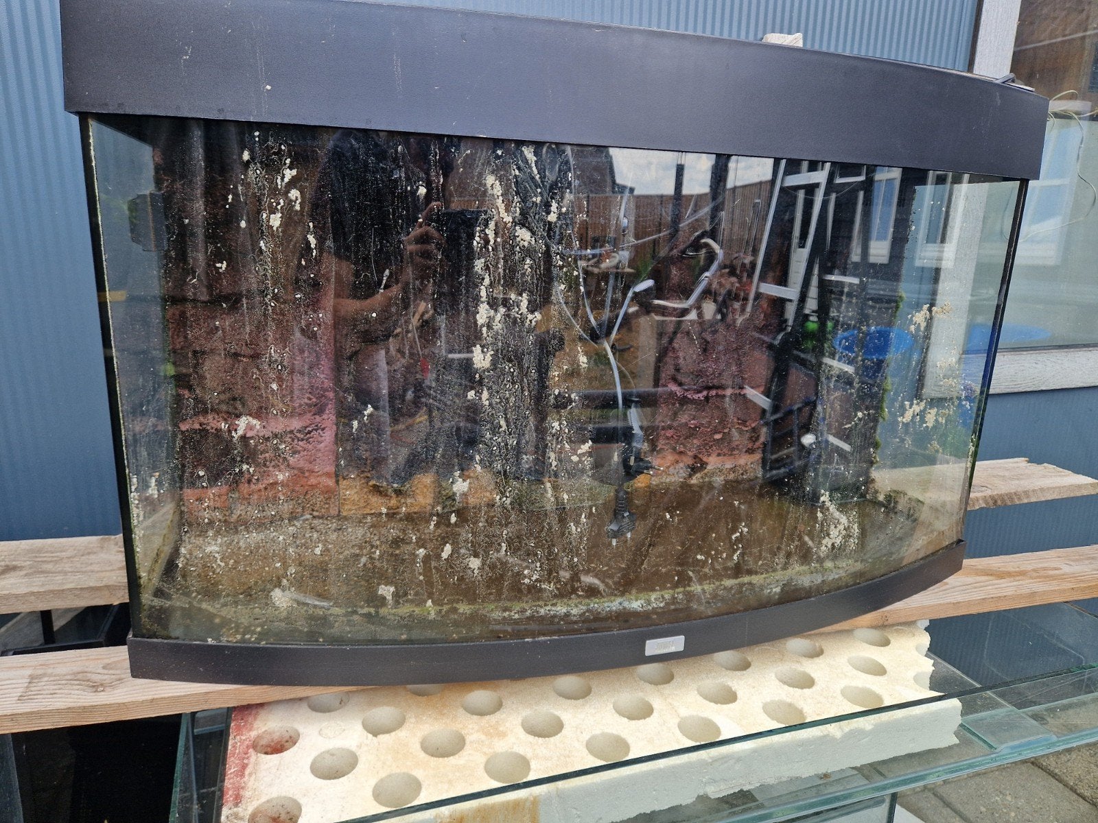 190liter met achterwand, Dieren en Toebehoren, Ophalen, Zo goed als nieuw, Leeg aquarium, Aquatlantis