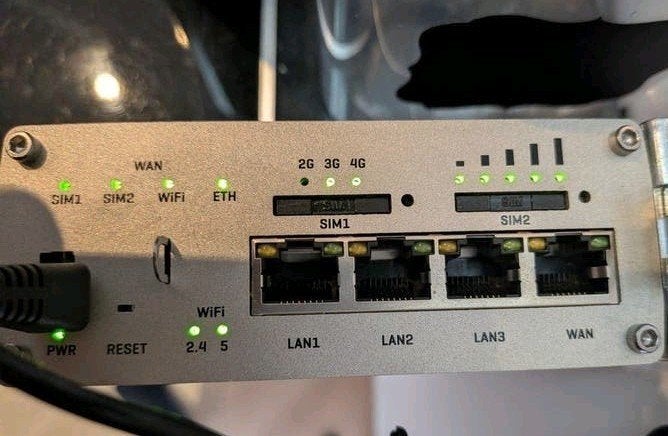 Teltonika RUTX11 Router met 4G en WiFi antennes, Computers en Software, Routers en Modems, Ophalen of Verzenden, Zo goed als nieuw