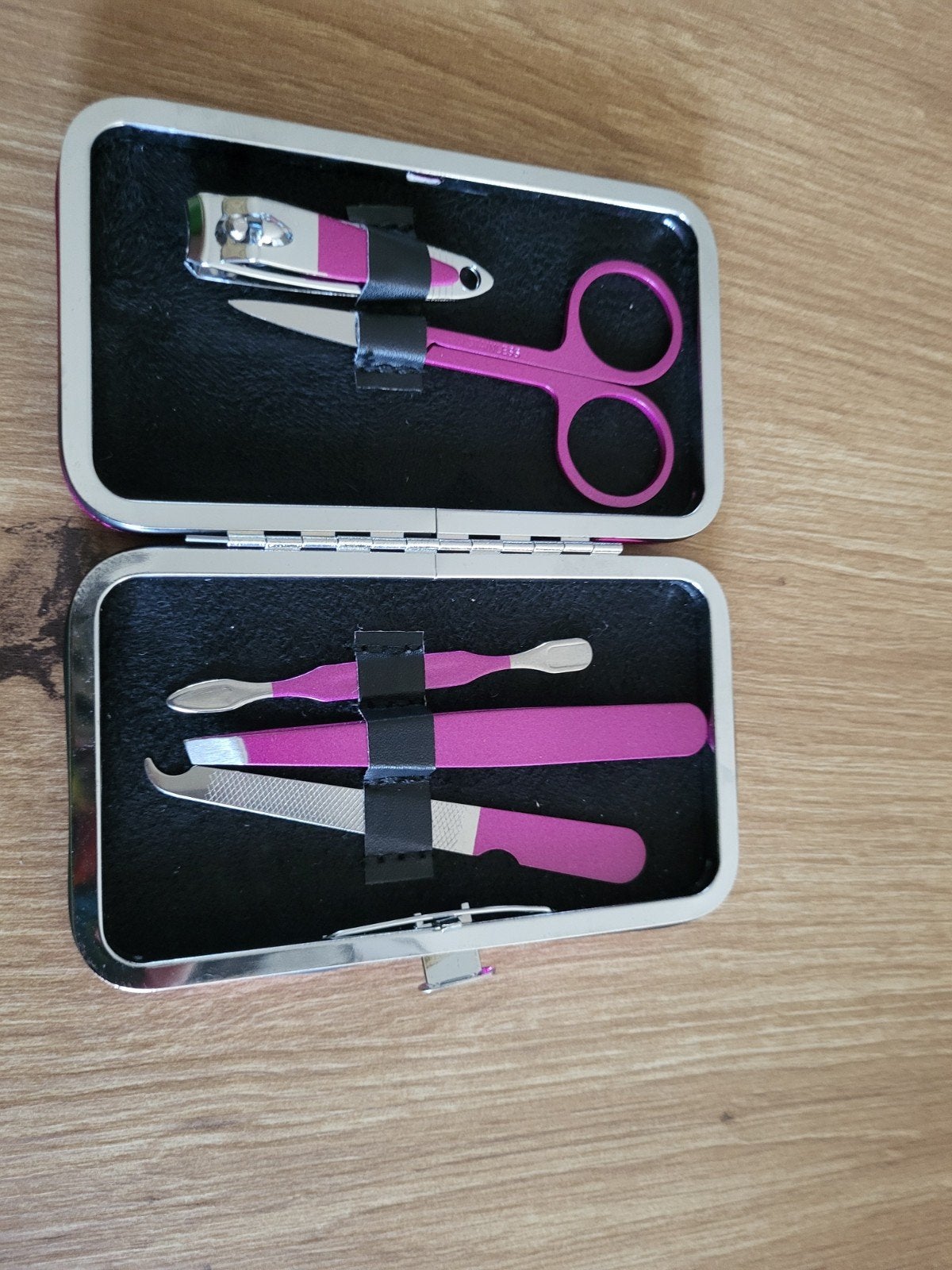manicureset in rose etui nieuw 7 bij 12 cm, Ophalen of Verzenden, Nieuw, Overige typen