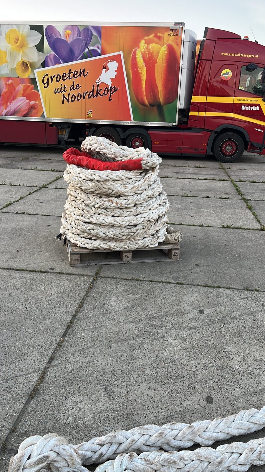 8-strengs polypropyleen tros, 90m lang D10cm, Watersport en Boten, Ophalen, Zo goed als nieuw, Lijn of Blok