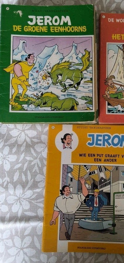 Jerom (Nu of nooit actie) set 1 en 3, Meerdere stripboeken, Ophalen of Verzenden, Gelezen