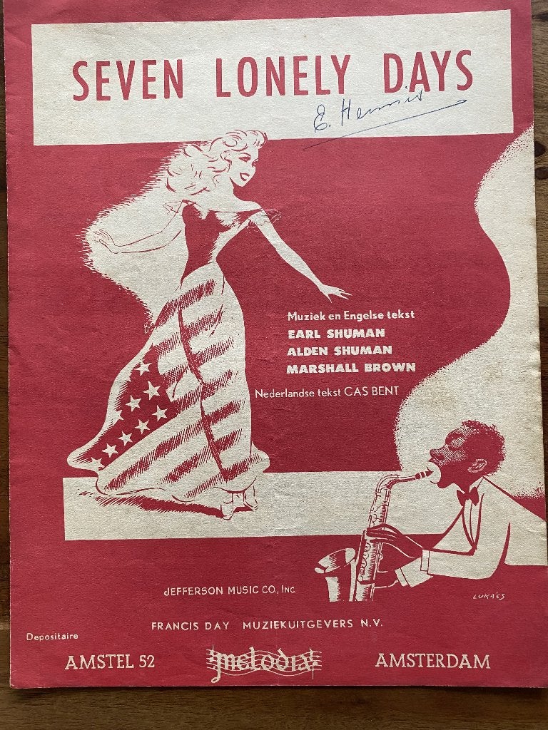 Seven lonely days- Earl & Alden Shuman/Marshall Brown, Muziek en Instrumenten, Zang, Gebruikt, Ophalen of Verzenden, Artiest of Componist