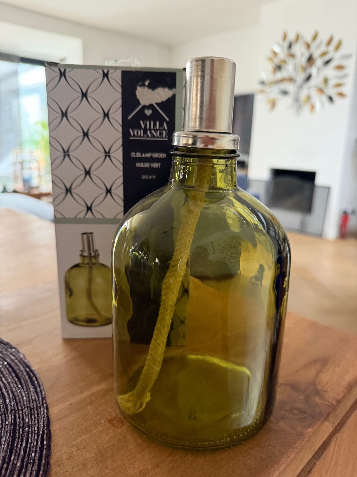 Olielamp Groen - Stijlvolle Sfeerverlichting, Overige merken, Nieuw, Ophalen of Verzenden, Glas