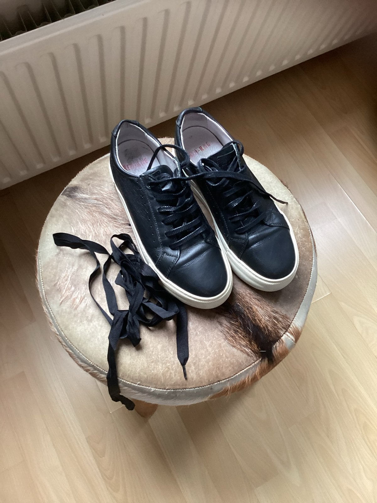 Red Rag leren sneakers zwart maat 38 met extra veters, Zwart, Ophalen of Verzenden, Sneakers of Gympen, Zo goed als nieuw