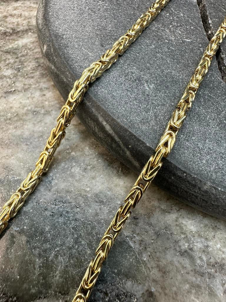 14k Gouden Klassieke Koningsketting 65 cm, Sieraden, Tassen en Uiterlijk, Kettingen, Ophalen of Verzenden, Nieuw, Goud