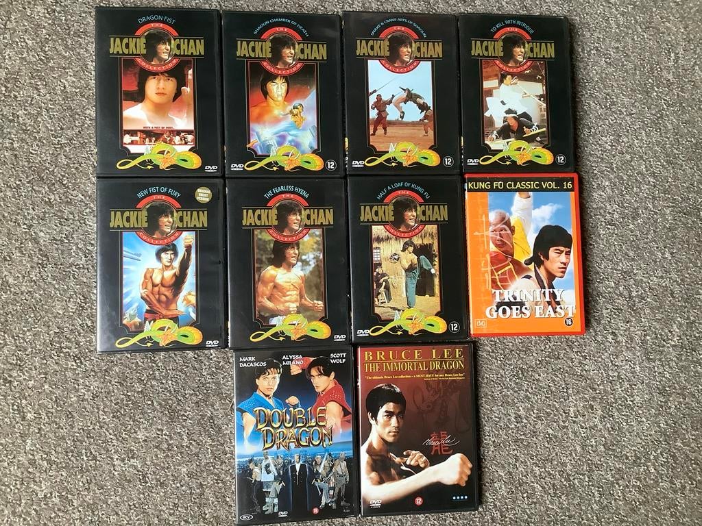 DVD’s Jackie Chan, Bruce Lee en andere kung-fu films, Vanaf 12 jaar, Ophalen of Verzenden, Gebruikt