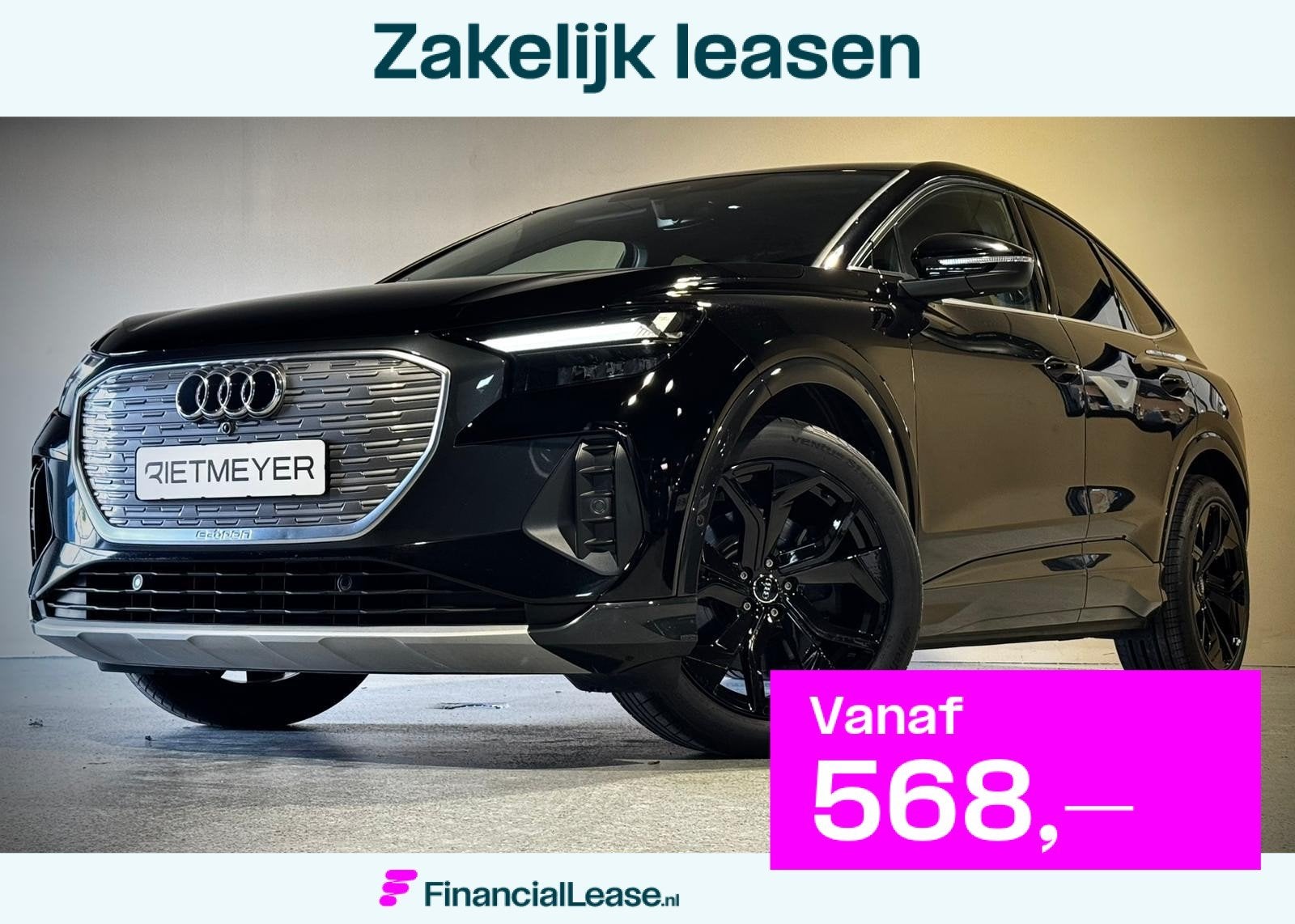 Audi Q4 Sportback e-tron 45 Edition 82 kWh |SONOS |Stoelverw, Automaat, 12 maanden, Gebruikt, Zwart