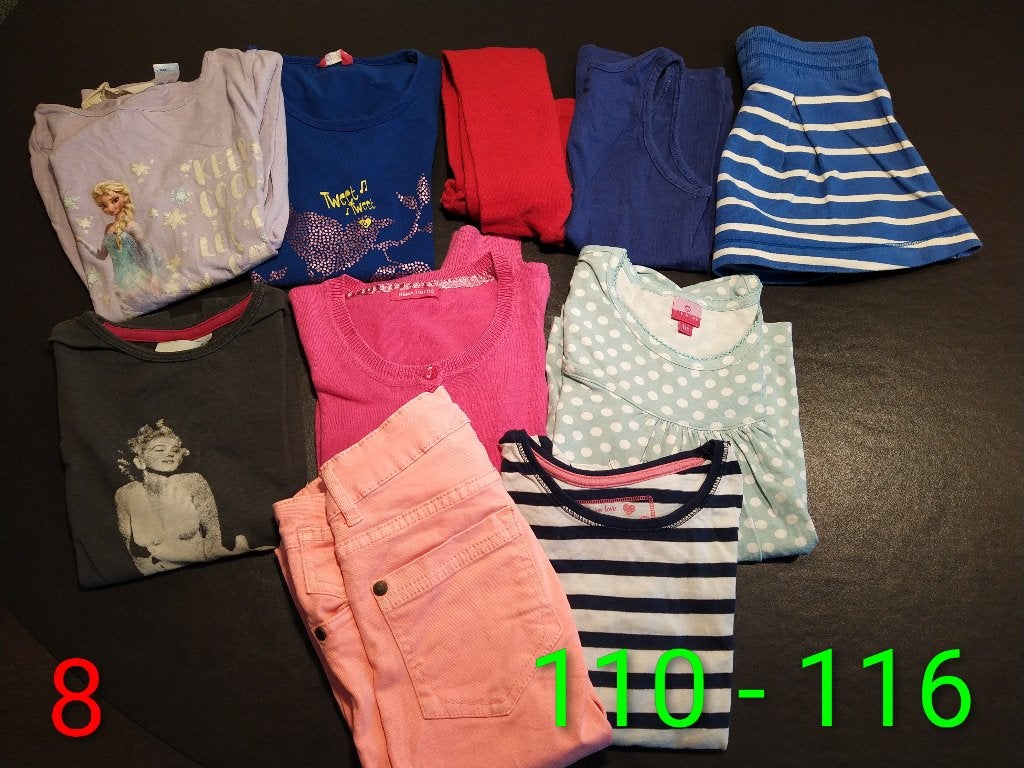 08 - Meisjes pakket kleding - maat 110 - 116, Ophalen of Verzenden, Gebruikt, Maat 110