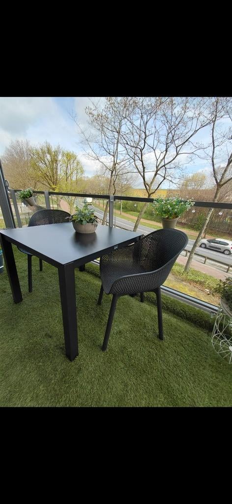 Zwart Tuinset zgan, Tuin en Terras, Ophalen of Verzenden, Gebruikt