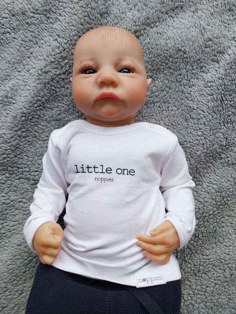 Longsleeve Noppies Hester White maat 44 prematuur NIEUW, Kinderen en Baby's, Babykleding | Prematuur, Nieuw, Shirtje of Longsleeve