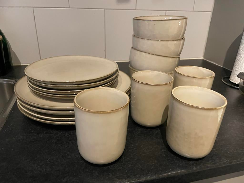 16-delig Salt&Pepper Meridian servies - Ivoor, Huis en Inrichting, Keuken | Servies, Overige materialen, Nieuw, Ophalen of Verzenden
