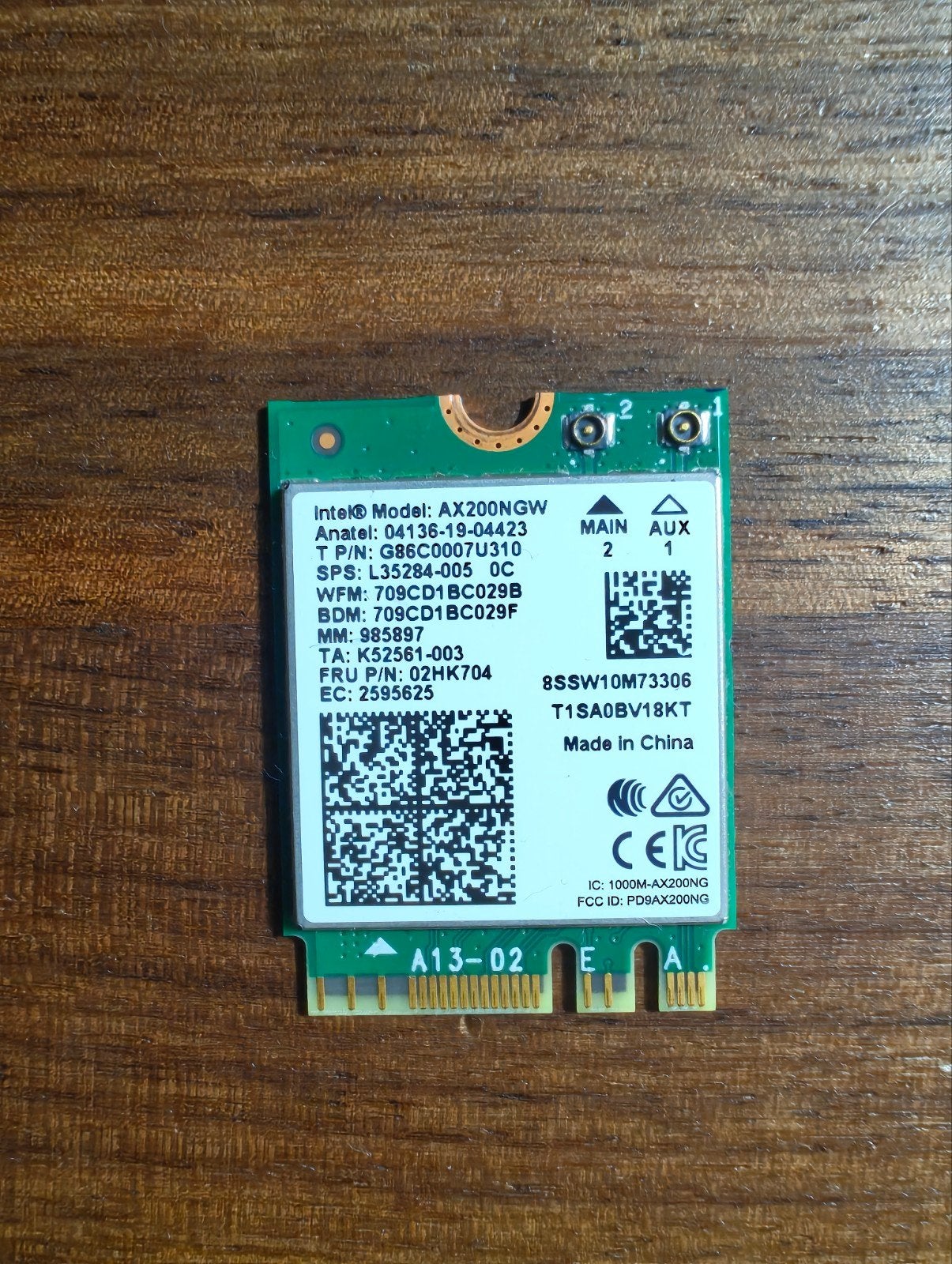 Intel AX200NGW WiFi 6 kaart met antennes, Ophalen, Zo goed als nieuw