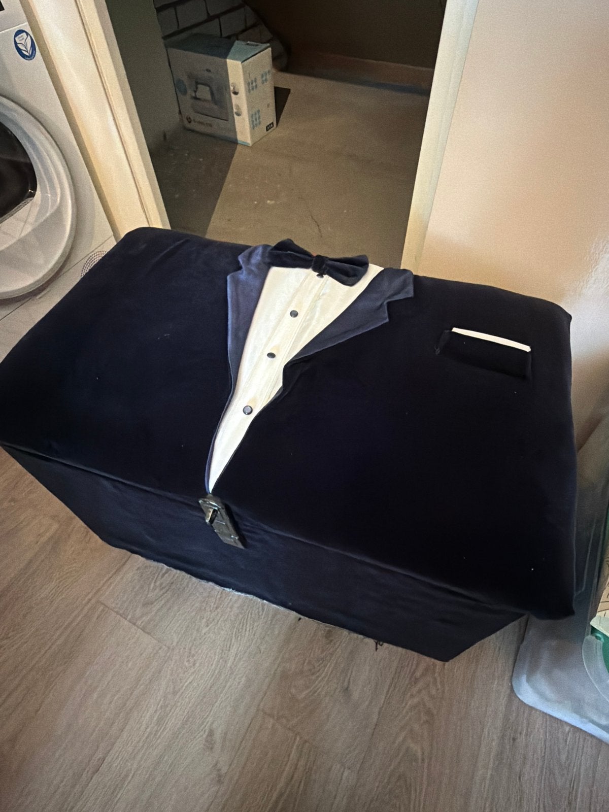 Fluwelen kist met satijnen voering - Smoking design, Ophalen, Overige materialen, 50 tot 100 cm, Zo goed als nieuw