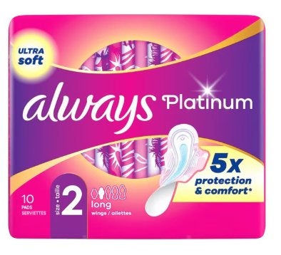 Always Platinum Long - Maat 2 - Maandverband Met Vleugels -, Ophalen of Verzenden, Overige typen
