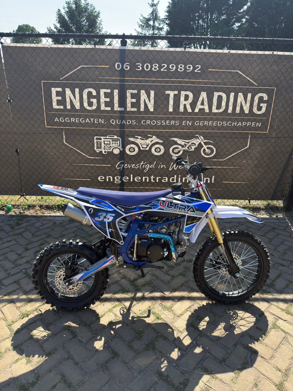 Pitbike ultra 125cc electrische start allernieuwste model, Ophalen, Nieuw, Schijfrem, Pitbike